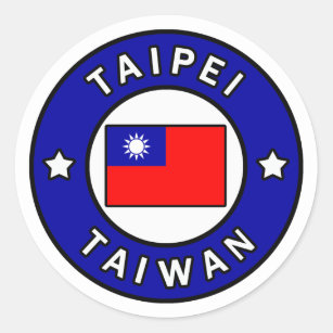 Sticker Rond Taipei Taïwan