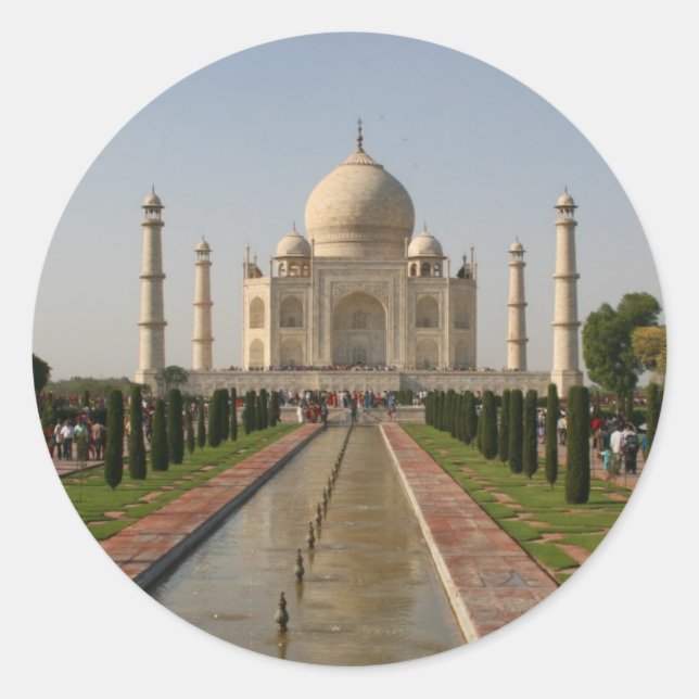 Sticker Rond taj mahal eau (Devant)