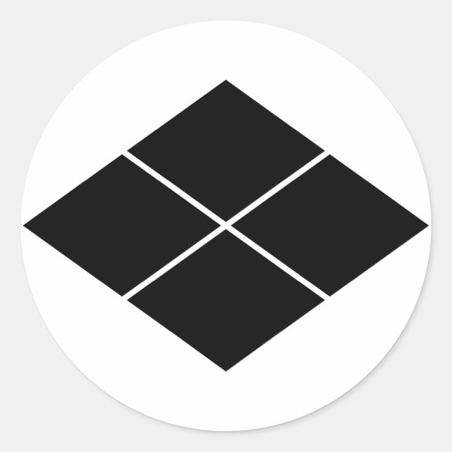 Sticker Rond Takeda rhombus (Devant)
