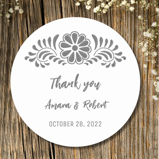 STICKER ROND TALAVERA FLOWER (Créateur téléchargé)