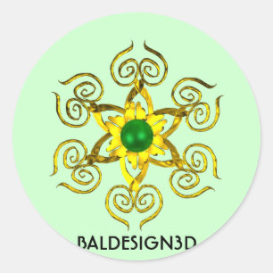 STICKER ROND TALISMAN VERT