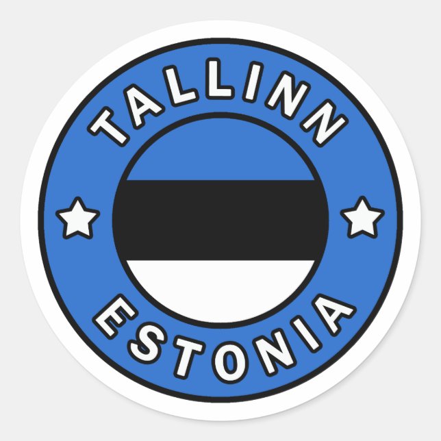 Sticker Rond Tallinn Estonie (Devant)