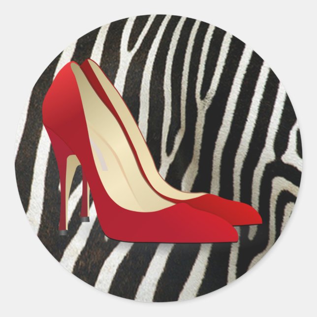 Sticker Rond talons hauts rouge (Devant)