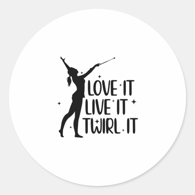 Sticker Rond Tambour Dance | Jonglage Bar Dance Cadeaux (Devant)
