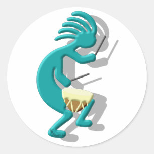 Sticker Rond Tambour de Snare Kokopelli