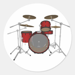 Sticker Rond Tambours : Kit Tambour rouge : Modèle 3D :