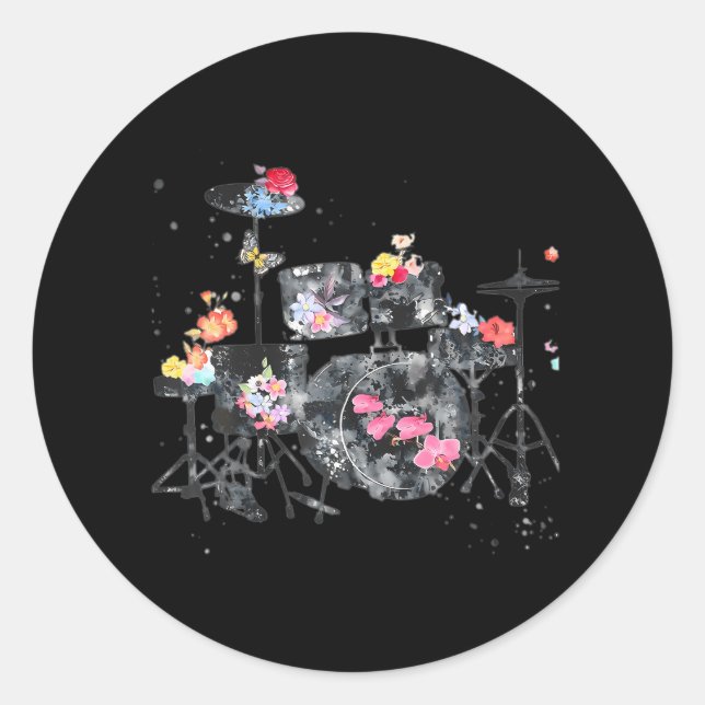 Sticker Rond tambours tambours tambours pour tambours (Devant)