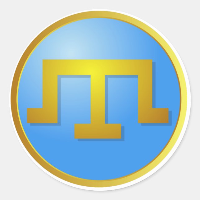 Sticker Rond Tamga des Tatars de Crimée (Devant)