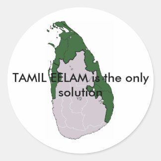 Sticker Rond TAMIL EELAM est la seule solution