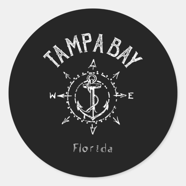 Sticker Rond Tampa Bay Floride (Devant)