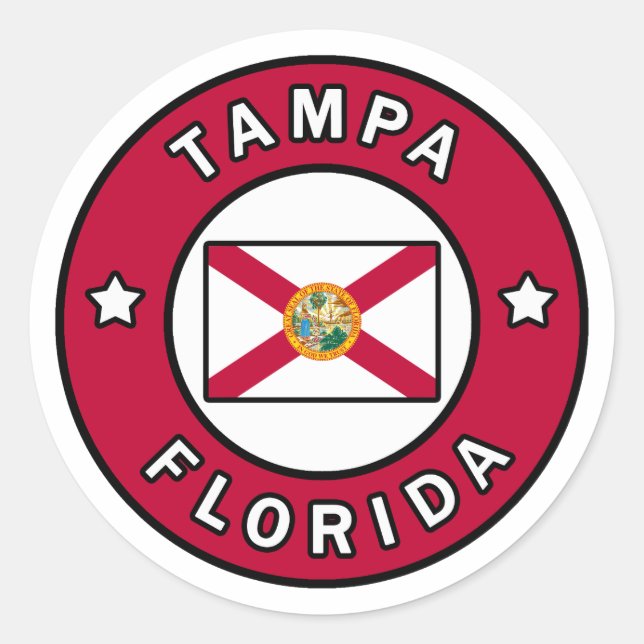 Sticker Rond Tampa Floride (Devant)