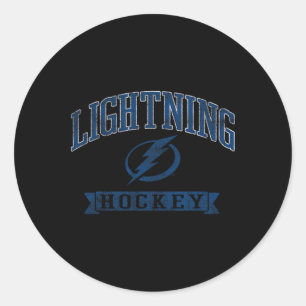 Sticker Rond Tampa Y Lightning Vintage Hockey Gris Officielleme