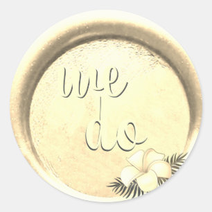 Sticker Rond *~* Tampon de cire de sceau floral or argent pour 