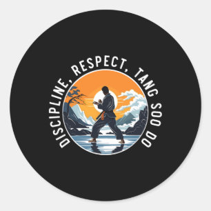 Sticker Rond Tang Soo Do Coréen Karate Arts Martiaux