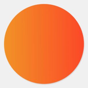 Sticker Rond Tangérine à écarlate Dégradé vertical