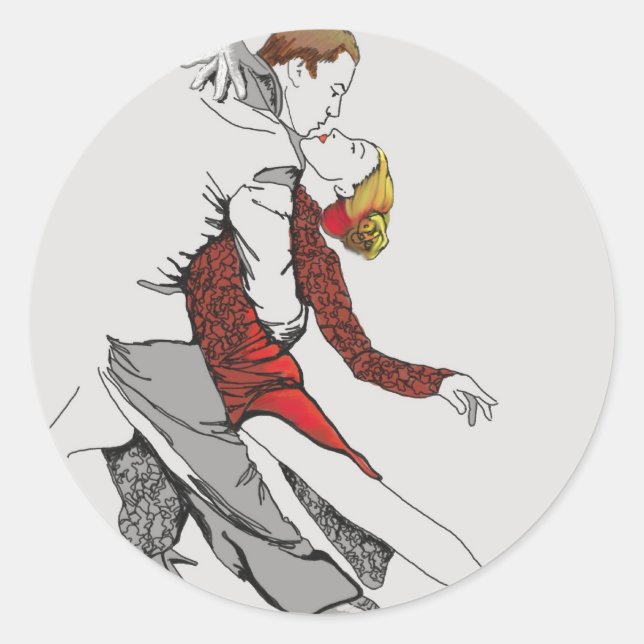 Sticker Rond Tango romance (Devant)