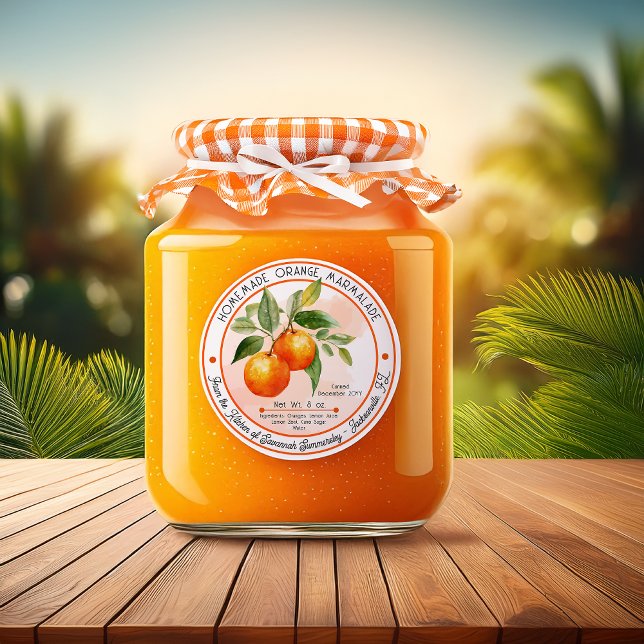 Sticker Rond Tangy Marmalade Canning Maison (Tangy Homemade Orange Marmalade Canning PAPER Classic Round Sticker (Not Waterproof))