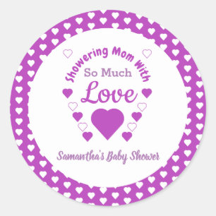 Sticker Rond Tant de Baby shower d'amour