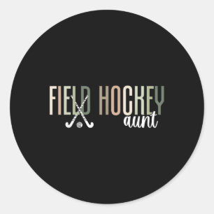 Sticker Rond Tante de hockey sur gazon d'un joueur de hockey su