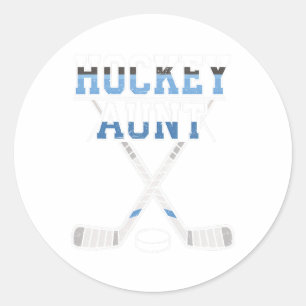 Sticker Rond Tante de hockey sur glace fière de joueur gardien 