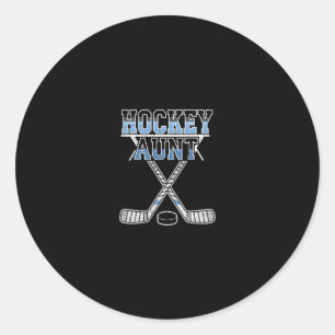 Sticker Rond Tante de hockey sur glace Fière tata de joueur gar