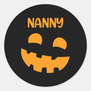 Sticker Rond Tante de la nounou Citrouille qui correspond à la