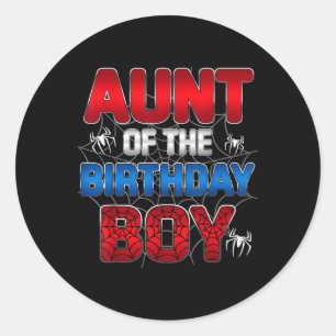 Sticker Rond Tante De L'Anniversaire Garçon Correspondant Araig