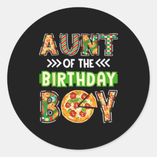 Sticker Rond Tante du garçon garçon d'anniversaire amoureux de 