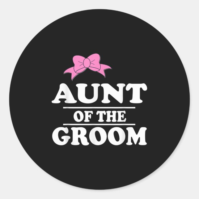 Sticker Rond Tante Du Mariage Groom (Devant)