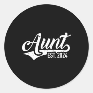 Sticker Rond Tante est. faire-part de grossesse 2024