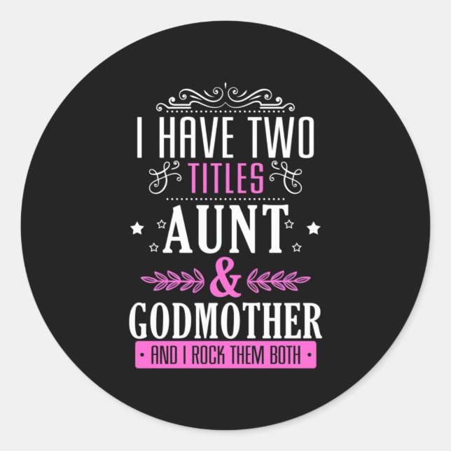 Sticker Rond Tante Et Godmère (Devant)