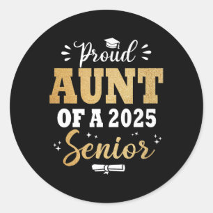 Sticker Rond Tante Senior 2025 Fier Tante D'Un Cl De 2025 Migno