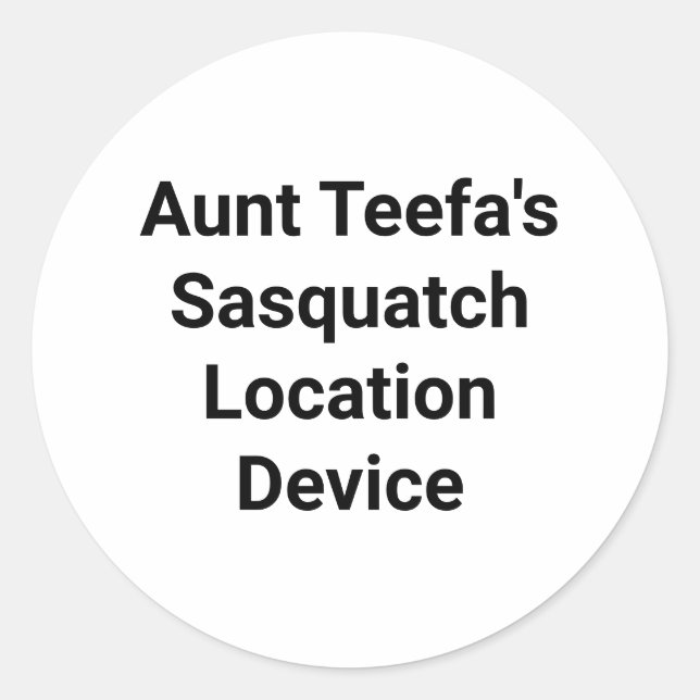 Sticker Rond Tante Teefa Sasquatch Emplacement Hankamer Artjunk (Devant)