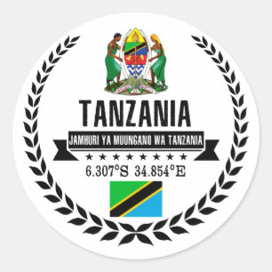 Sticker Rond Tanzanie