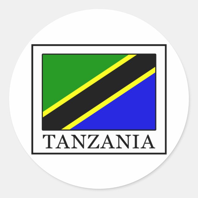 Sticker Rond Tanzanie (Devant)
