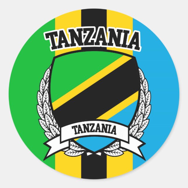 Sticker Rond Tanzanie (Devant)