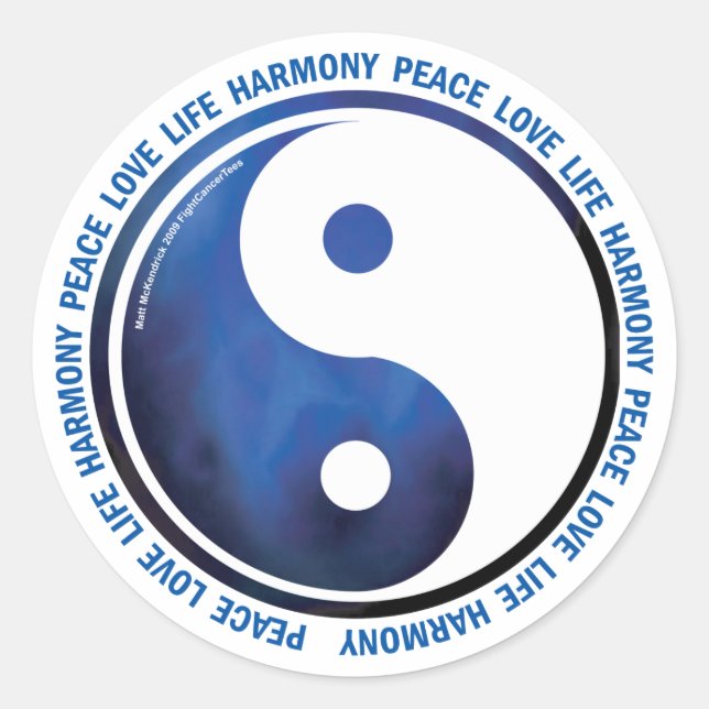 Sticker Rond Taoism Ying Yang (Devant)
