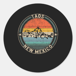 Sticker Rond Taos Nouveau-Mexique Ski Taos Ski Valley Snowboard
