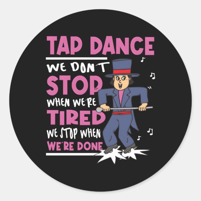 Sticker Rond Tap Dance Clogging Dance Tap Dancing (Devant)