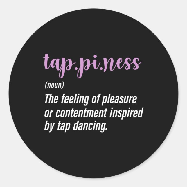 Sticker Rond Tap Dance Dap Dancing Tap Dance (Devant)