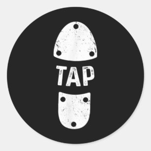 Sticker Rond Tap Dancer Chaussure Tap Dance
