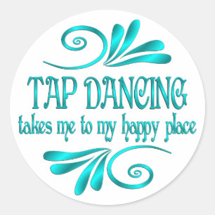 Sticker Rond Tap dancing Happy Place