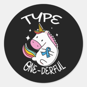 Sticker Rond Tapez une licorne à un derful pour une loi sur le 
