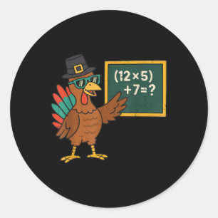 Sticker Rond Tapis drôle de professeur de mathématiques de Than