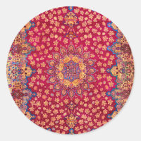 Tapis floral persan décoratif vintage