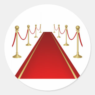 Sticker Rond Tapis rouge