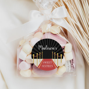 Sticker Rond Tapis rouge Hollywood personnalisé