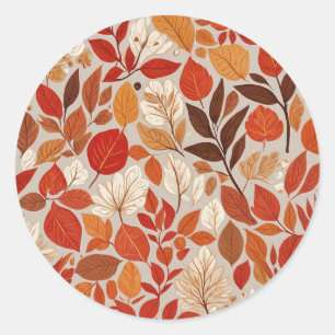 Sticker Rond Tapisserie d'automne