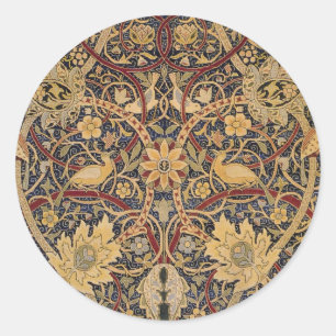 Sticker Rond Tapisserie fausse de Bullerswood de William Morris