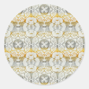Sticker Rond Tapisserie Rosette II